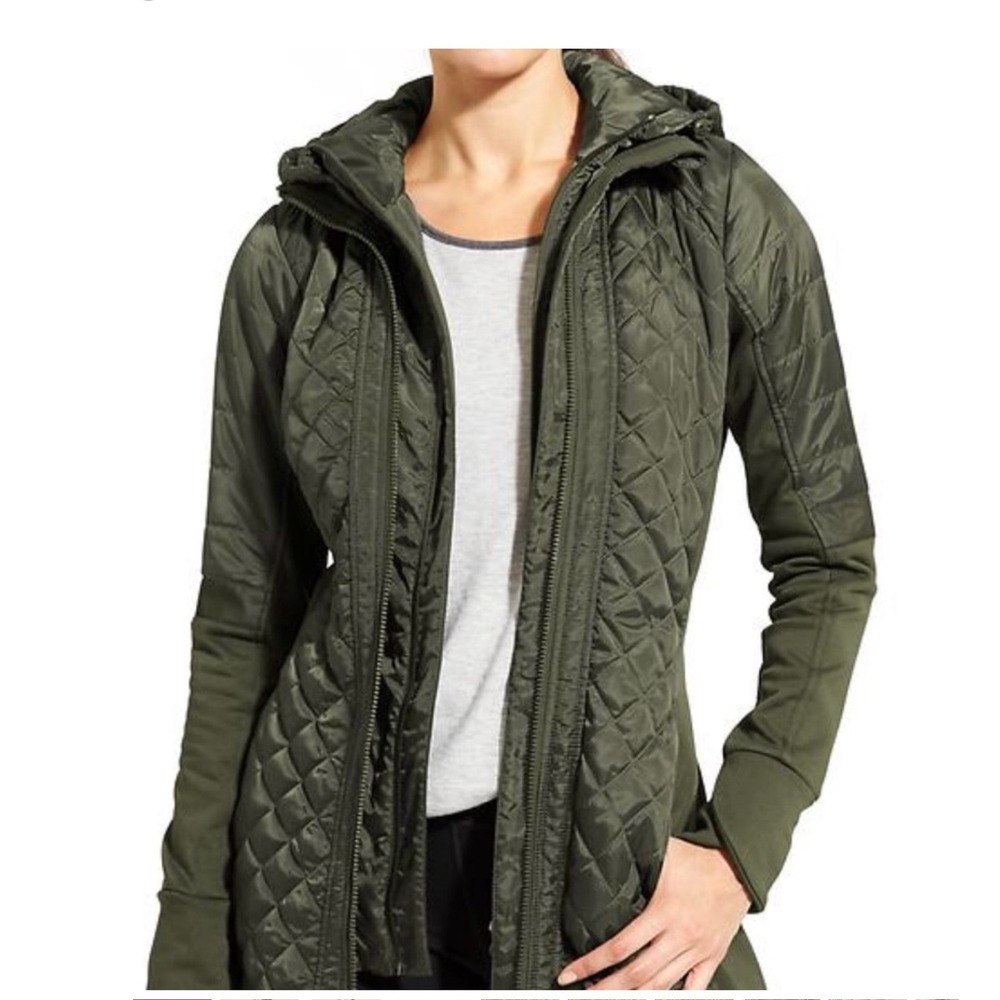 ATHLETA‎ ROCK SPRINGS CYA PUFFER JACKET IN GREEN